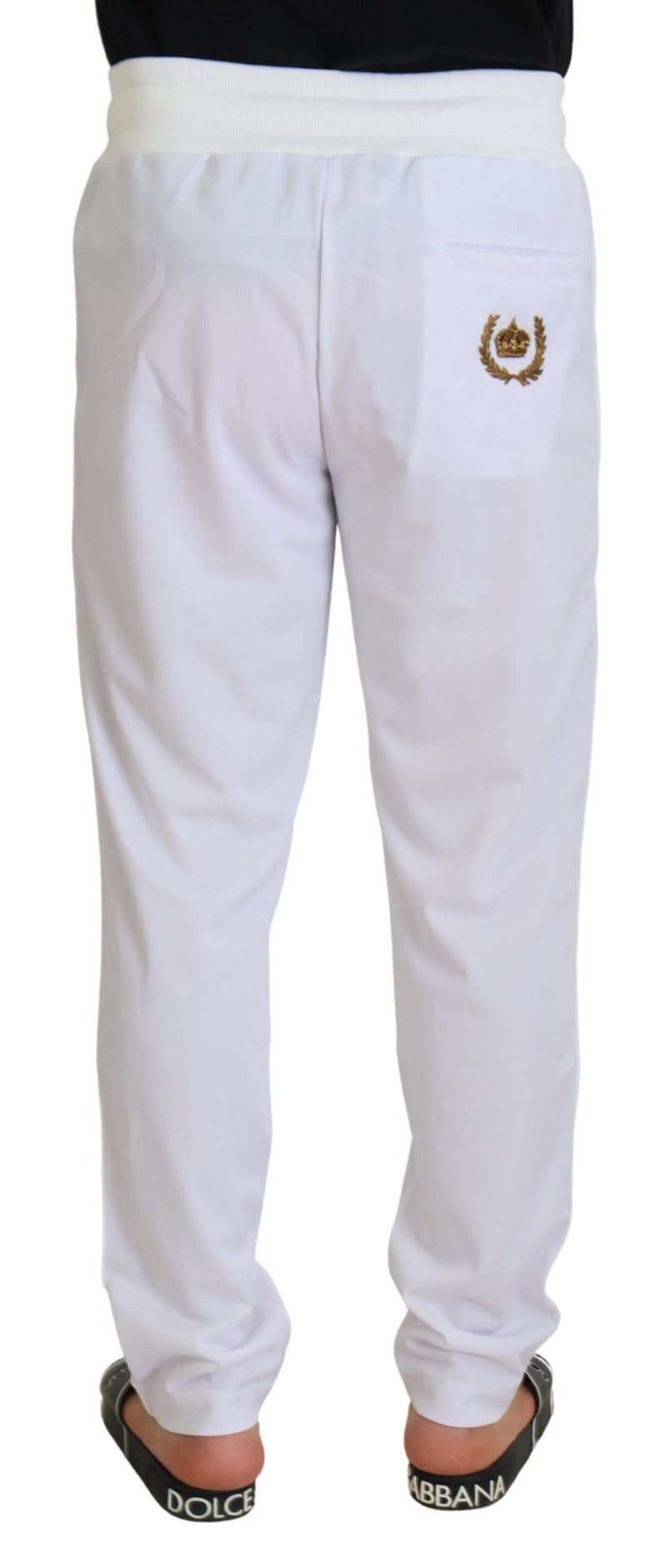 Elegantes pantalones de corredores blancos para comodidad sofisticada