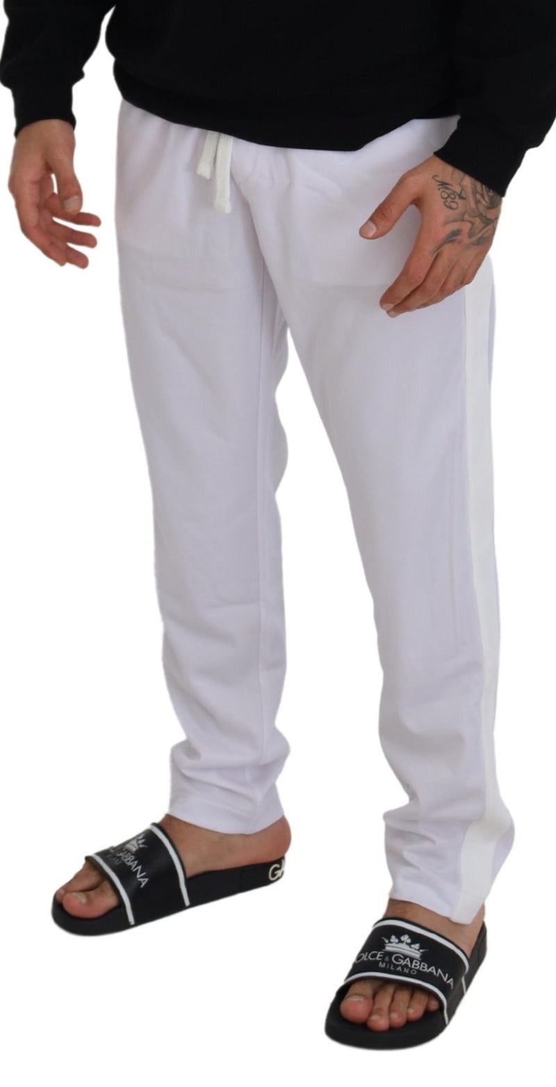 Elegantes pantalones de corredores blancos para comodidad sofisticada