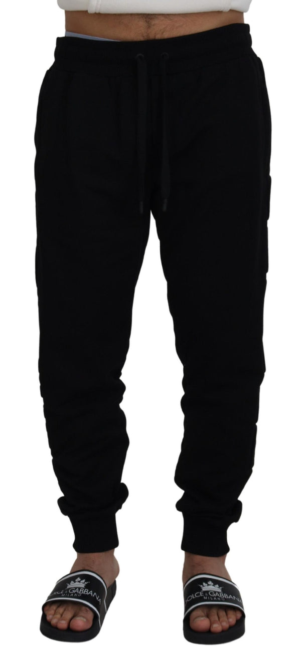 Eleganti pantaloni da jogger di cotone nero