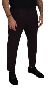 Elegante braune Baumwollmischhose