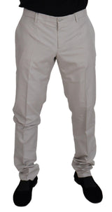 Elegantes pantalones de mezcla de seda blanca