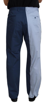 Elegante blaue Baumwollmischhose für Männer