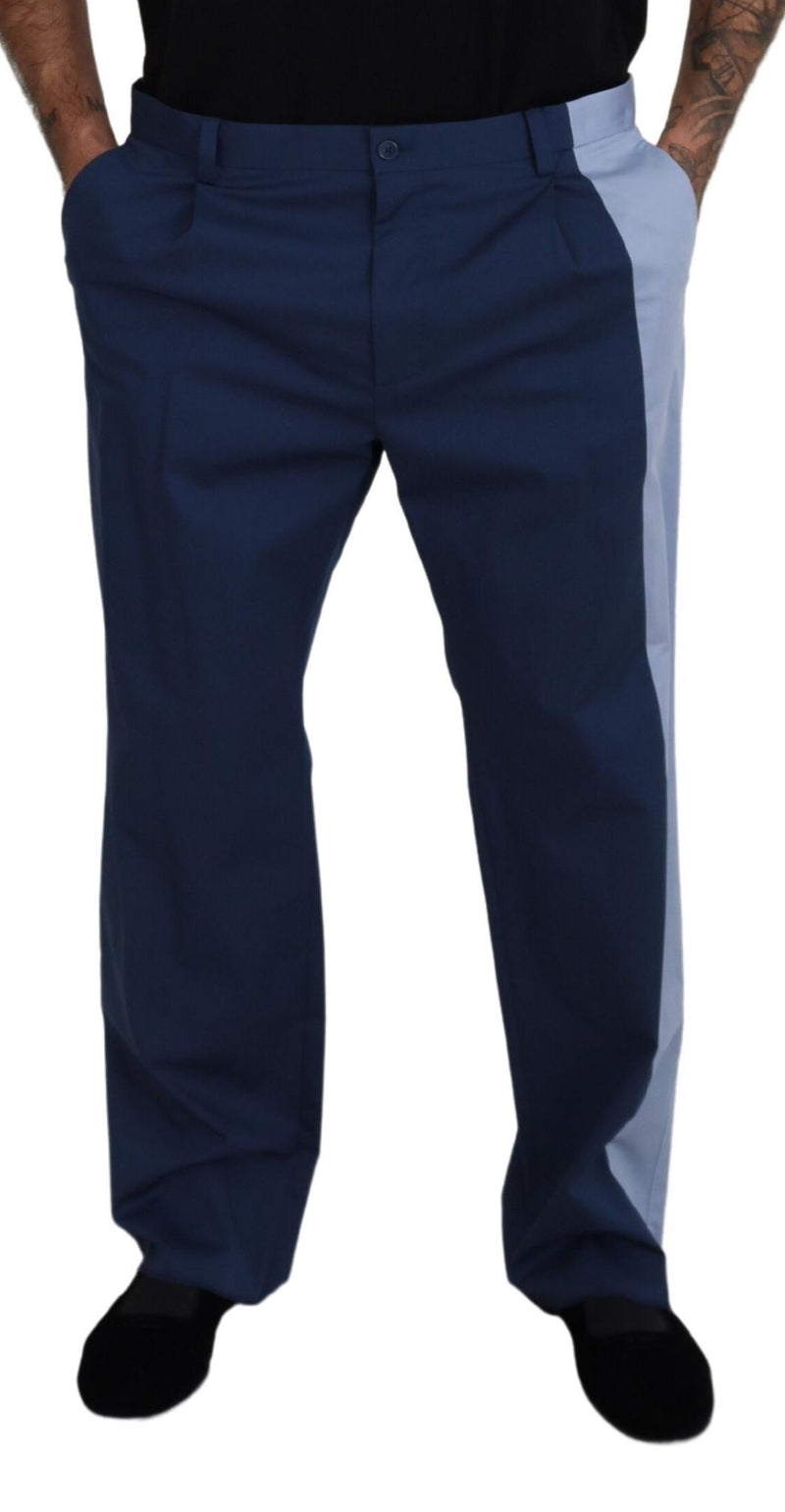 Elegante blaue Baumwollmischhose für Männer