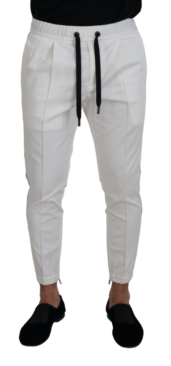 Pantalon de jogger en coton blanc élégant