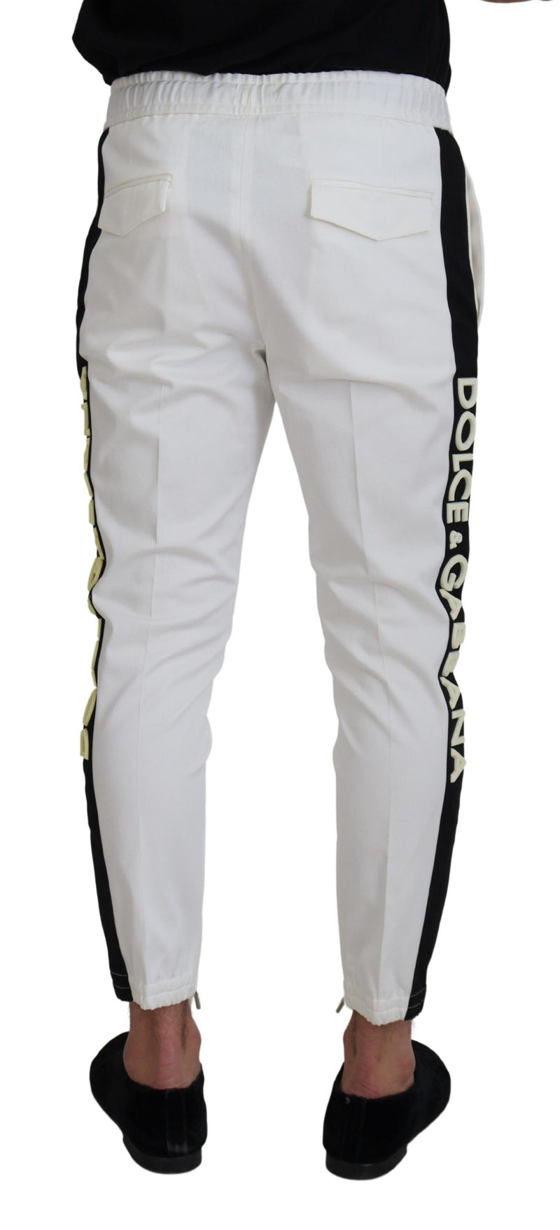 Pantalon de jogger en coton blanc élégant