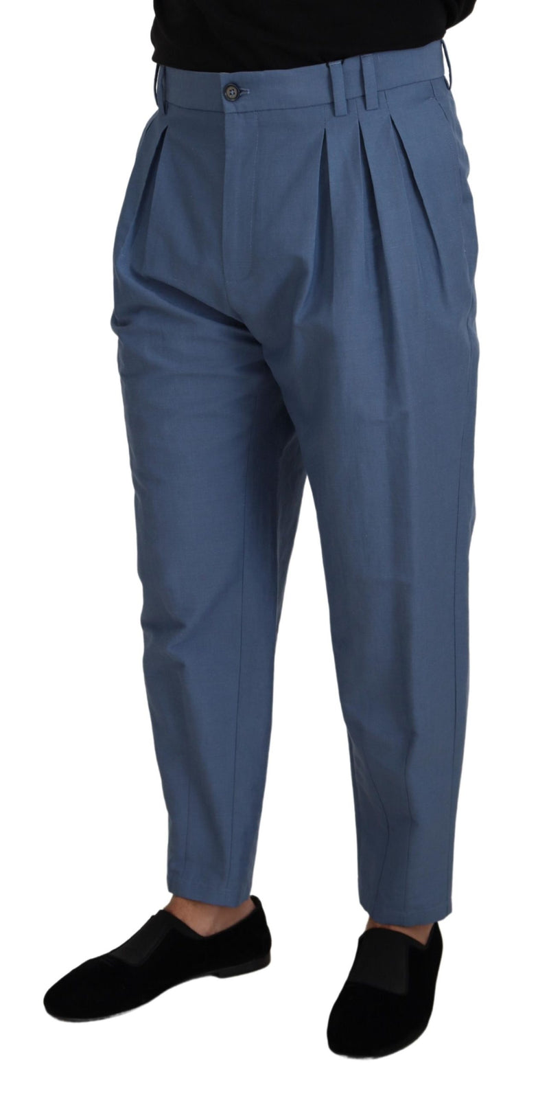 Elegante blaue Hose aus Leinen-Schnäppchen