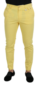 Pantalon en coton jaune ensoleillé