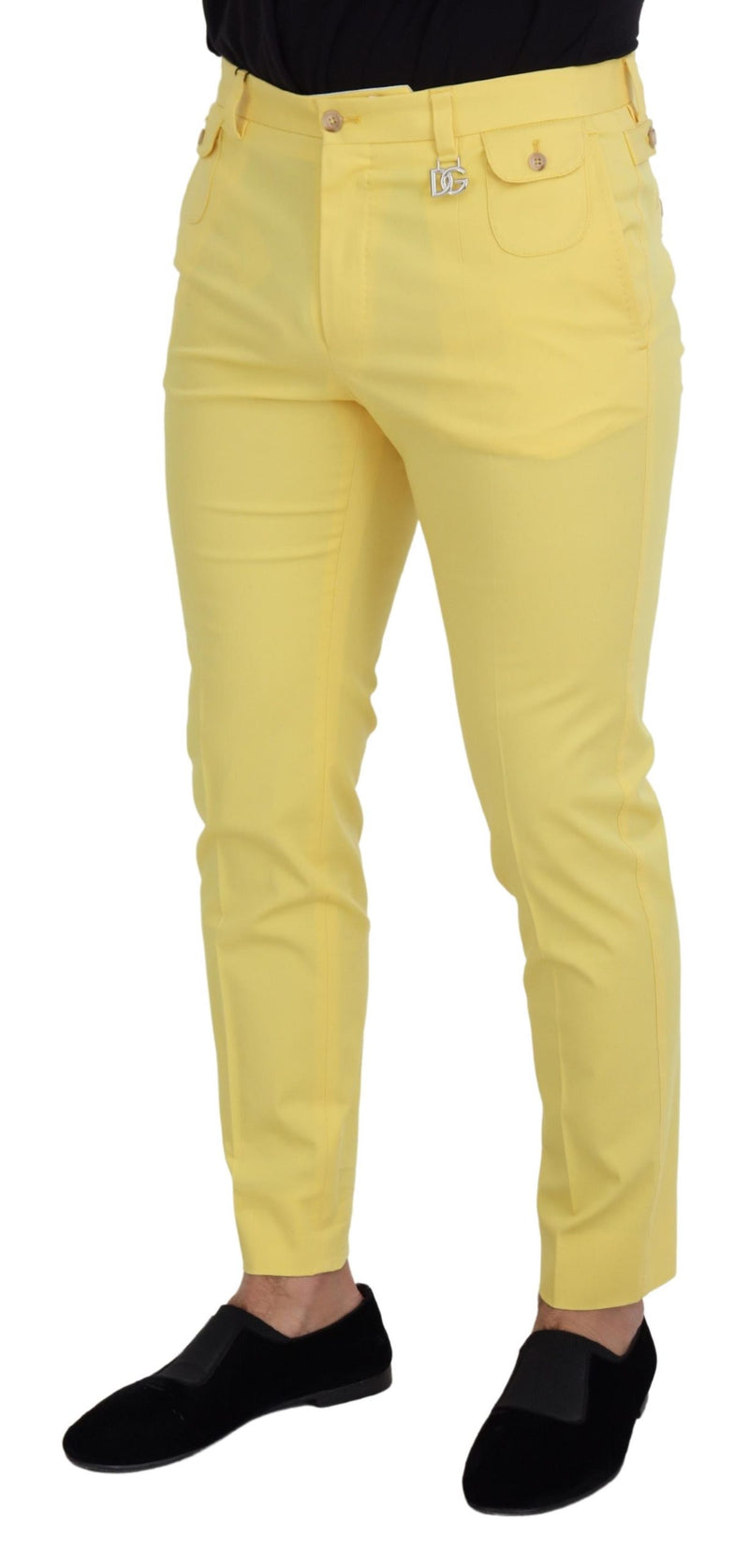 Pantalon en coton jaune ensoleillé