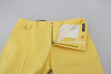 Pantalon en coton jaune ensoleillé