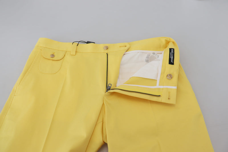 Pantalon en coton jaune ensoleillé