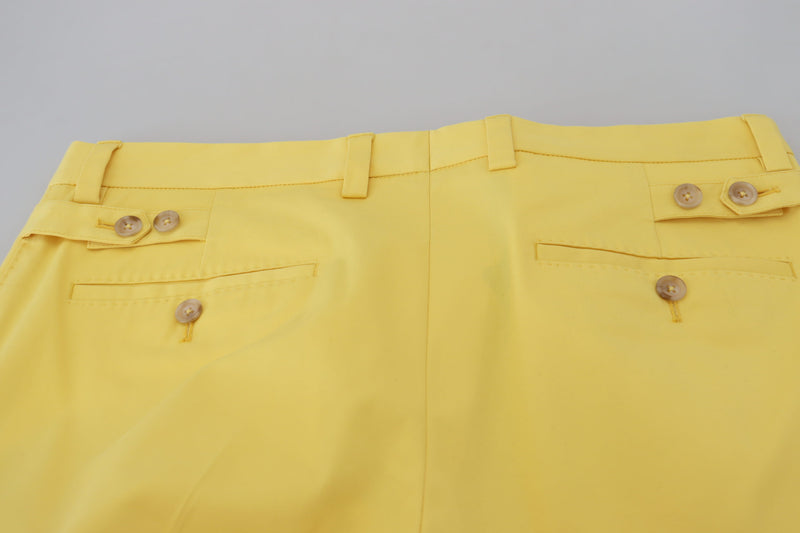 Pantalon en coton jaune ensoleillé