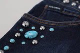 Jeans in denim opulenza costellati