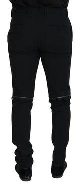 Elegante schwarze Jungfrau Wollhose