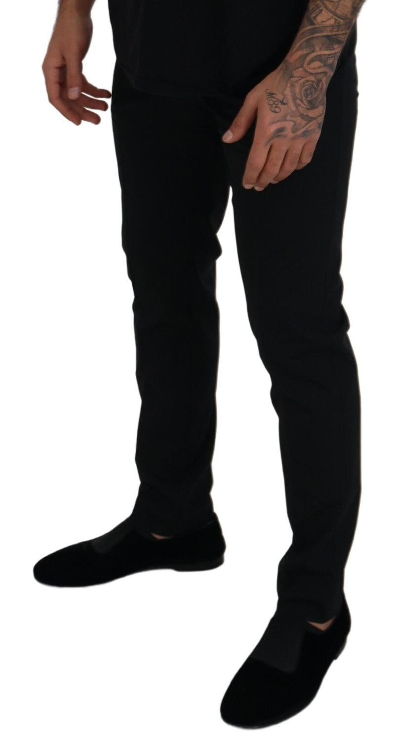 Elegante schwarze Hose aus Wollblech