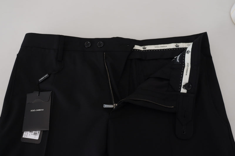 Pantalon élégant en laine noire