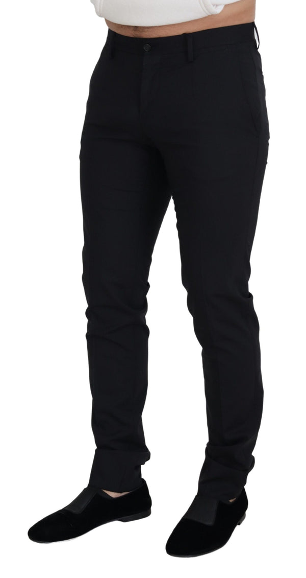 Elegante schwarze Wollmischhose