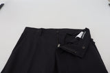 Elegante schwarze Wollmischhose