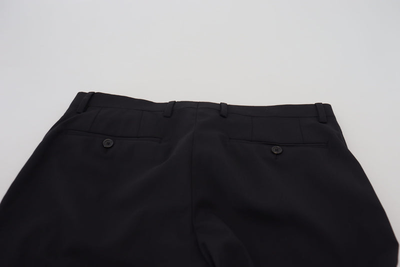 Elegante schwarze Wollmischhose