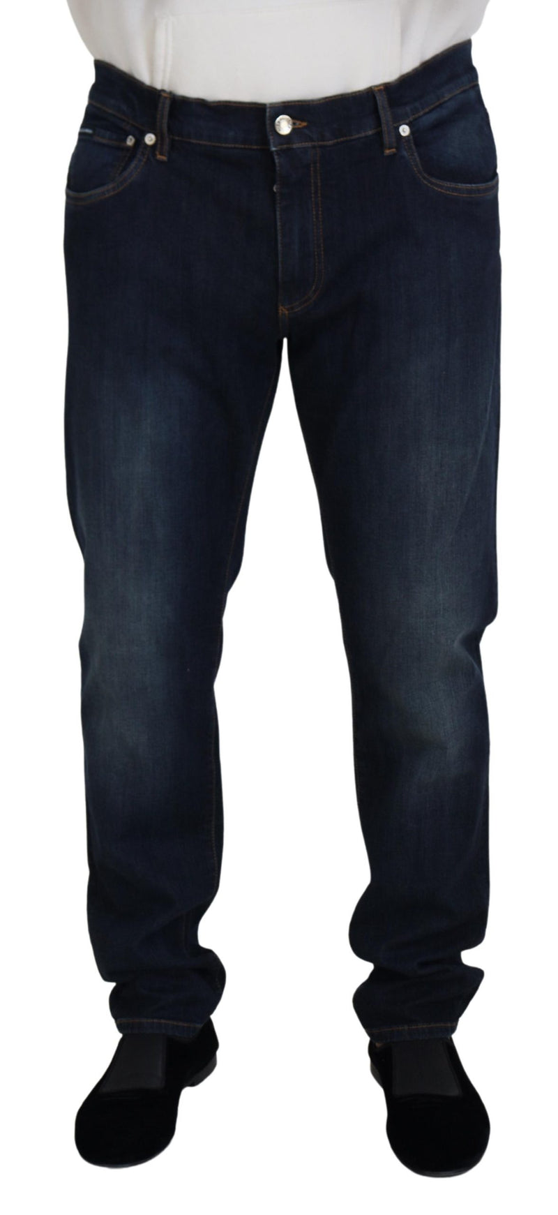 Eleganti pantaloni di denim blu