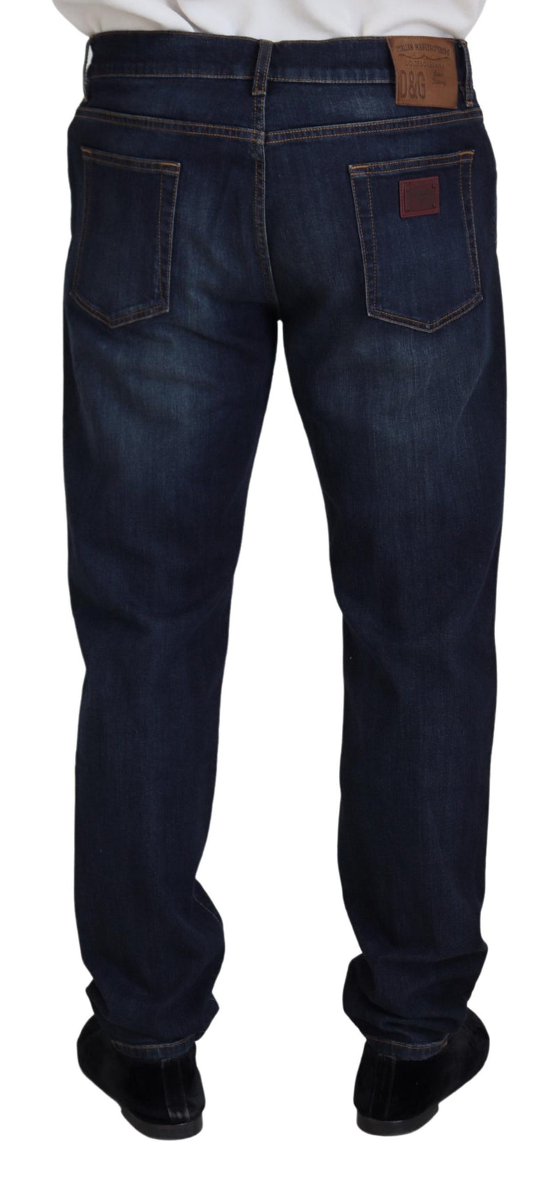 Eleganti pantaloni di denim blu