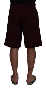 Elegant Maroon Tailored Shorts