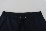 Elegante blaue Baumwoll -Mischshorts