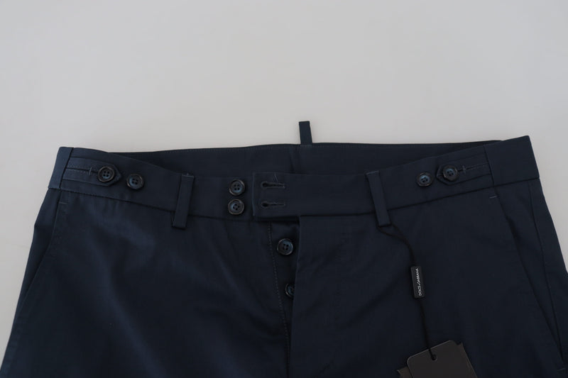 Elegante blaue Baumwoll -Mischshorts