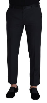 Elegante schwarze Wollmischhose