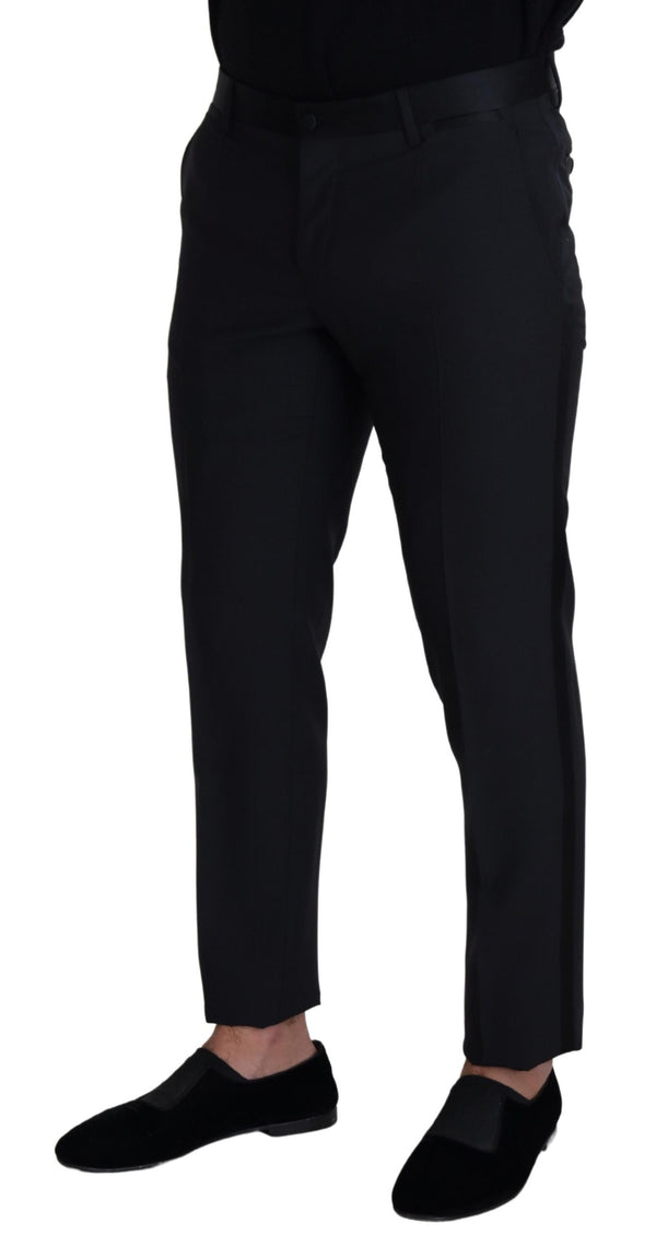 Elegante schwarze Wollmischhose