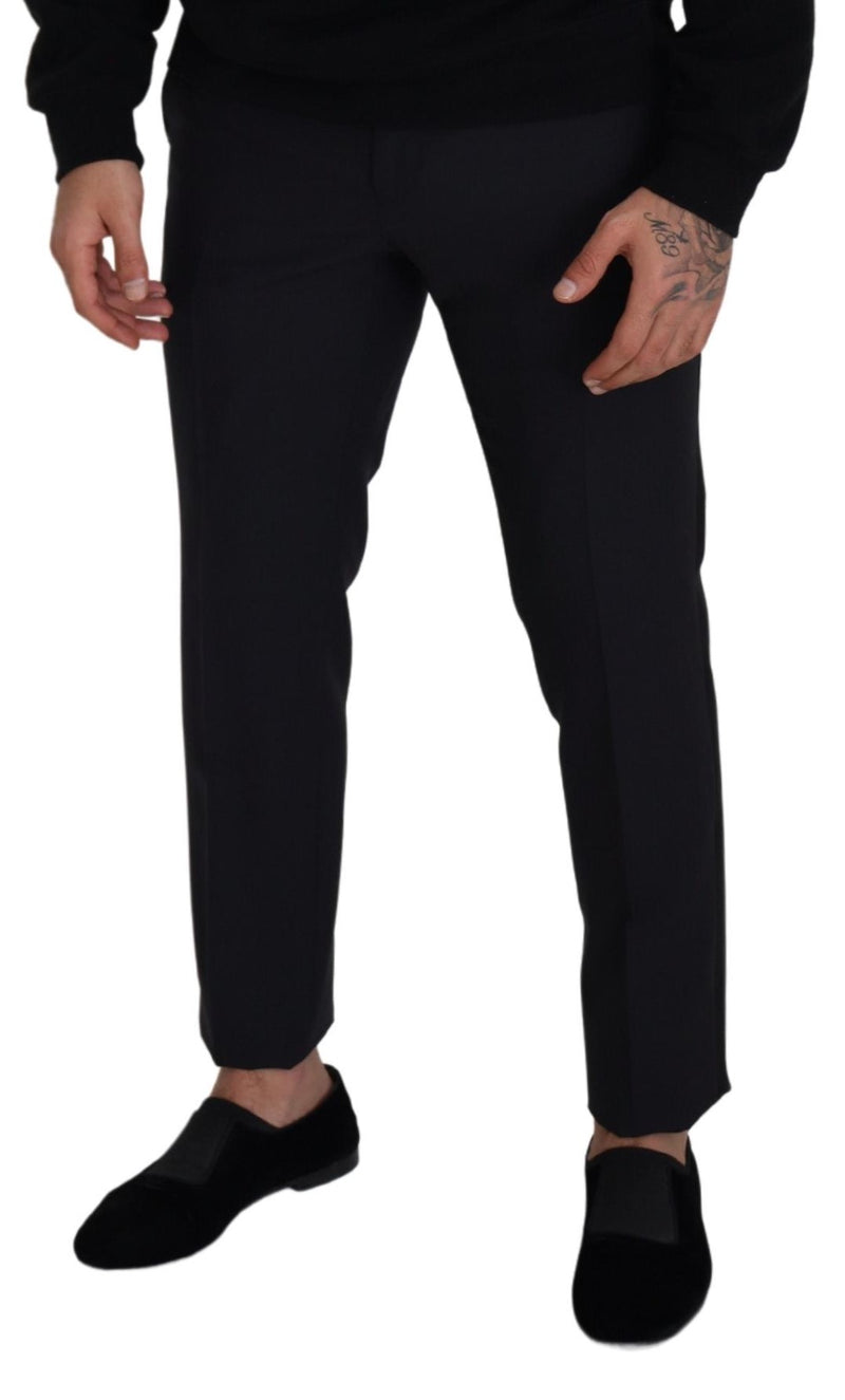 Elegante schwarze Wollmischhose