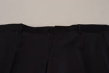 Elegante schwarze Wollmischhose