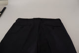 Elegante schwarze Wollmischhose