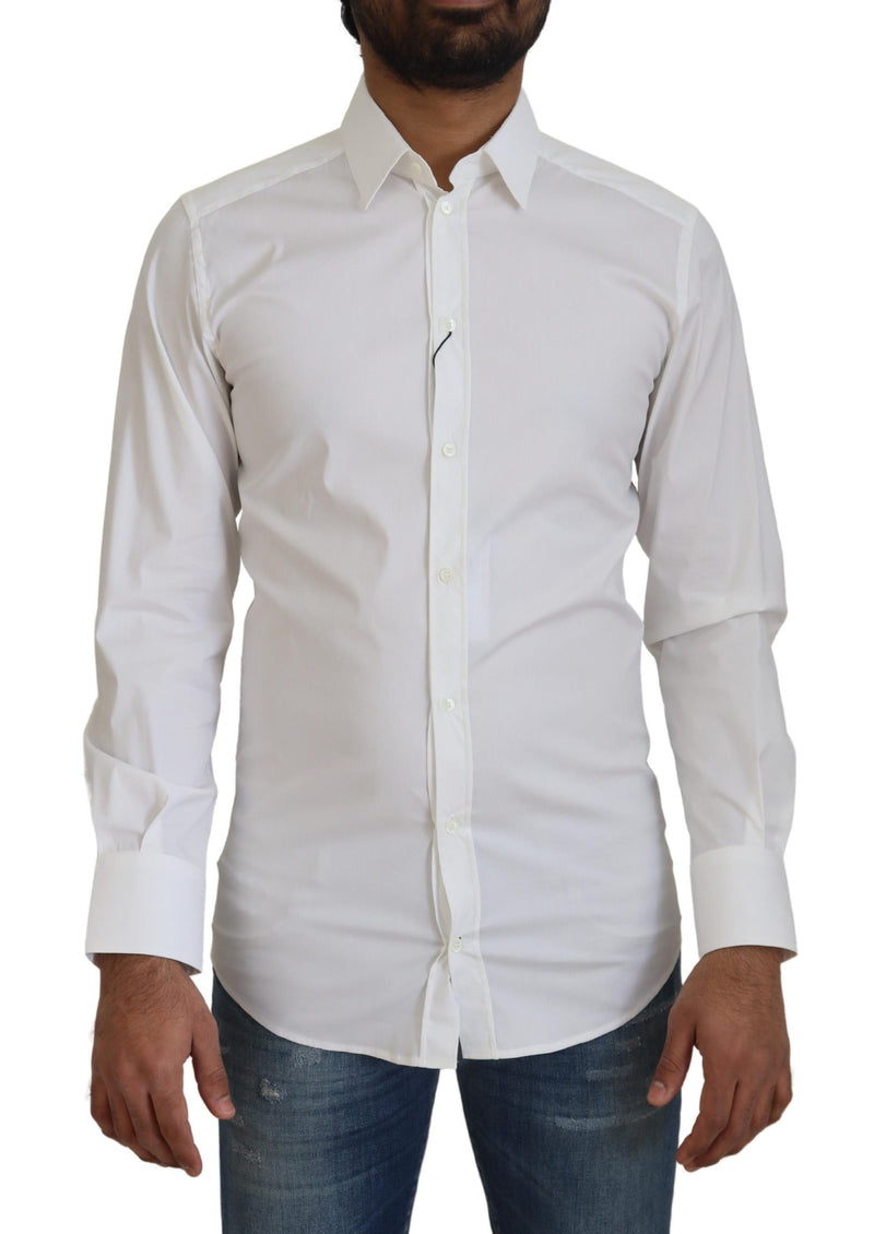 Deslumbrante camisa de vestir blanca delgada