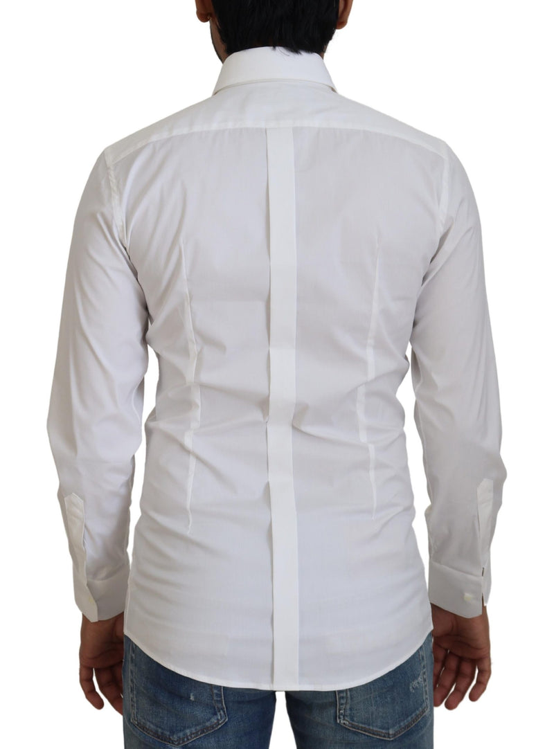 Deslumbrante camisa de vestir blanca delgada