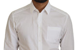 Elegante camicia vestito in fit bianco