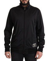 Elegante maglione zip completo nero