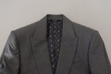 Elegant Grey Grey Sicilia Blazer Jacket