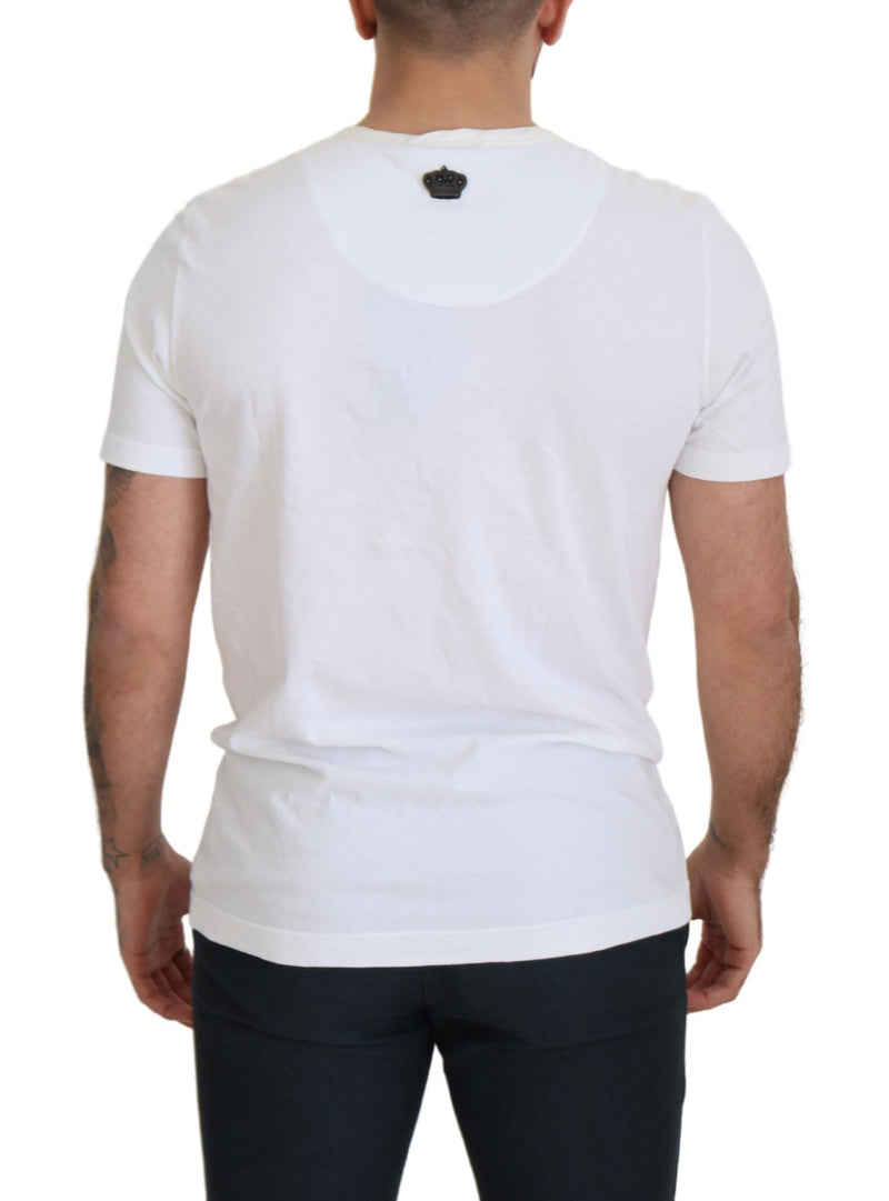 Élégant tee-shirt en soie en coton de coton blanc