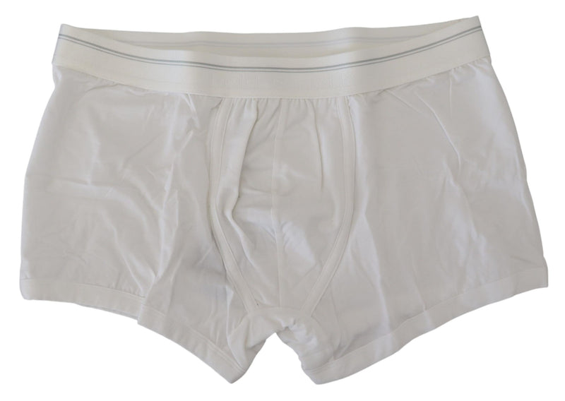 Shorts boxer à mélange de coton blanc élégant