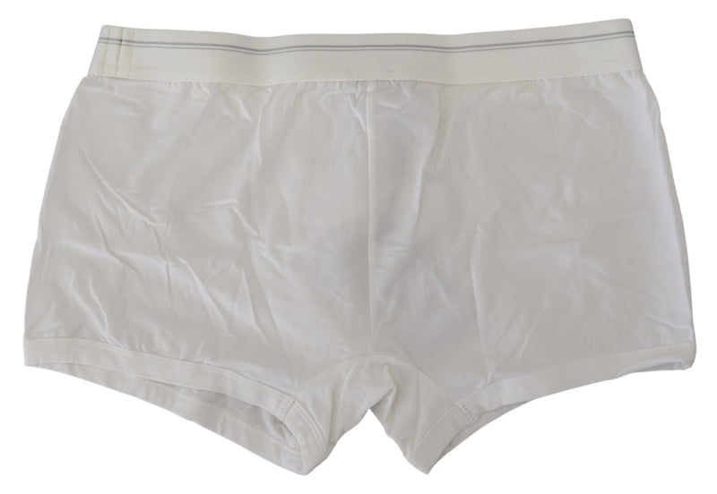 Eleganti pantaloncini da boxer di miscela di cotone bianco