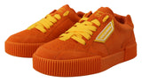 Zapatillas de cordones de gamuza naranja elegantes