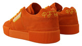 Schicke orange Wildlederschnüre-up-Turnschuhe