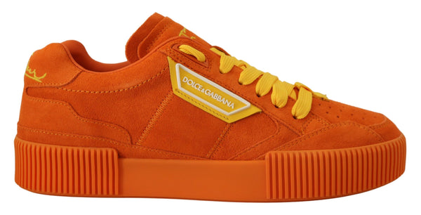 Zapatillas de cordones de gamuza naranja elegantes