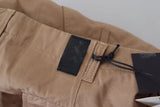 Elegant Brown Straight Fit Chinos