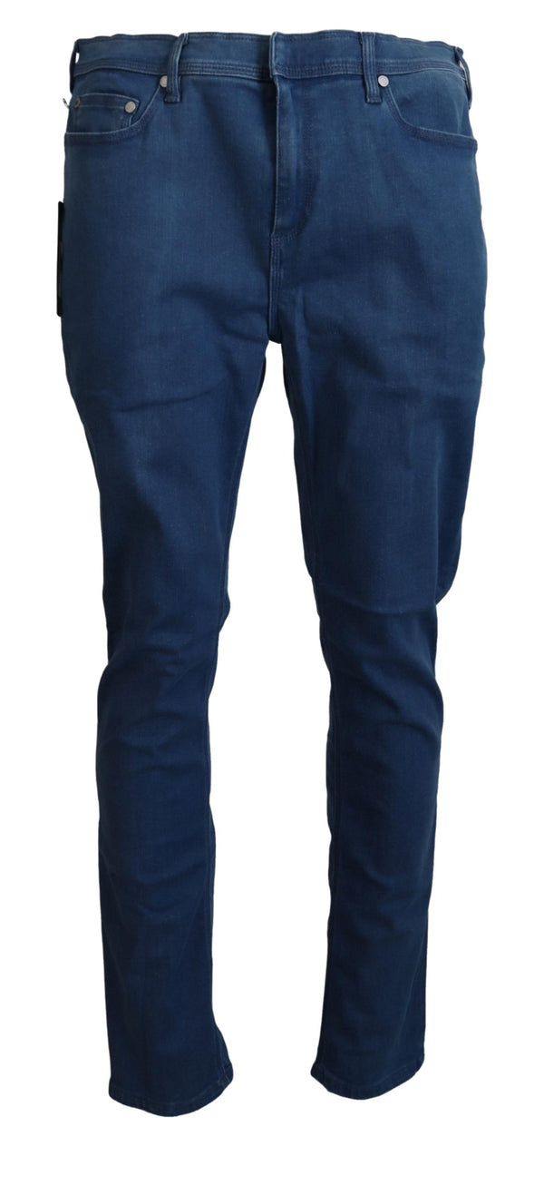 Pantalon bleu maigre chic pour un look pointu