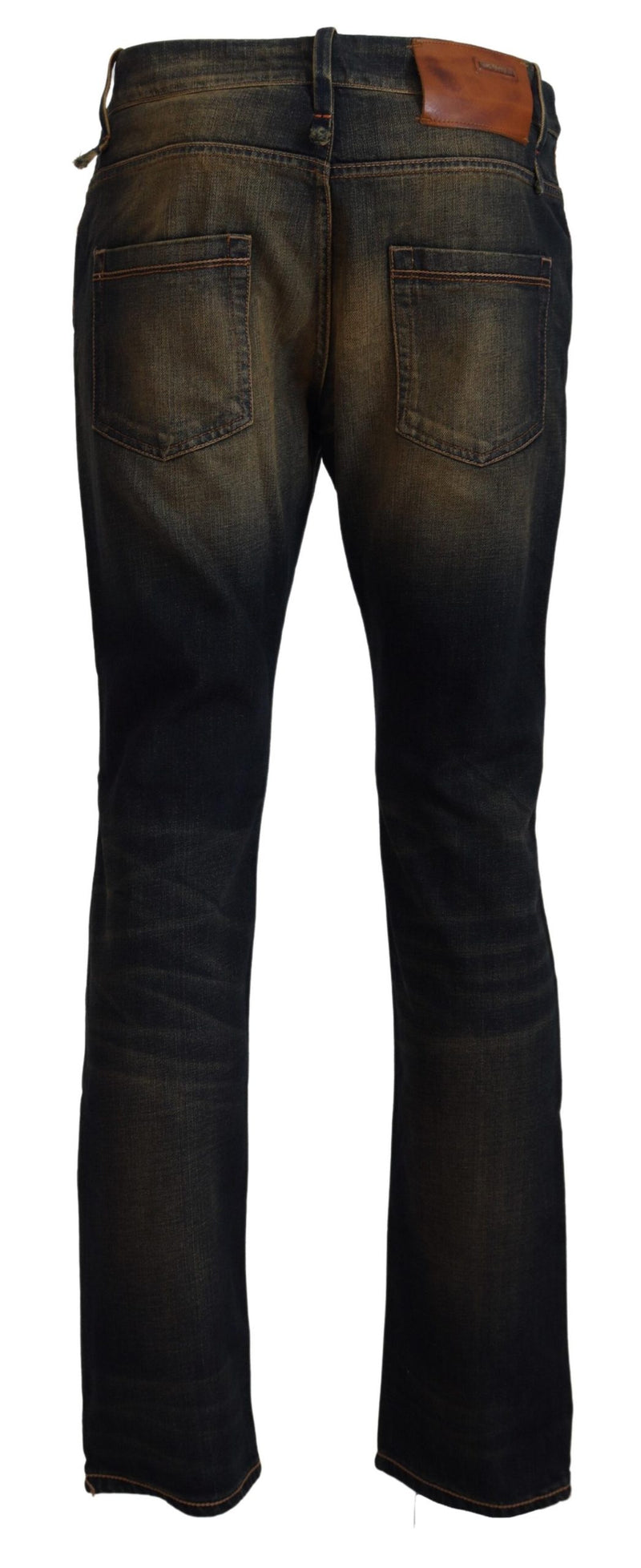 Elegante blau gewaschene Jeanshose - authentische Handwerkskunst