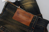 Elegante blau gewaschene Jeanshose - authentische Handwerkskunst