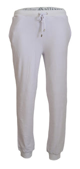 Chic White Jogger Hosen - Casual Elegance