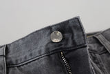 Eleganter grau karierter Denim -Schatz