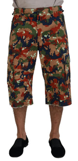 Italienischer Designer mehrfarbiger Frachtshorts